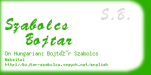 szabolcs bojtar business card